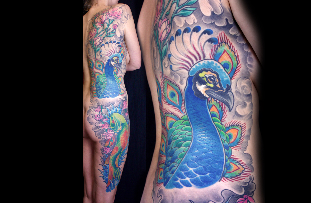 Pfau im Asitischen Stil