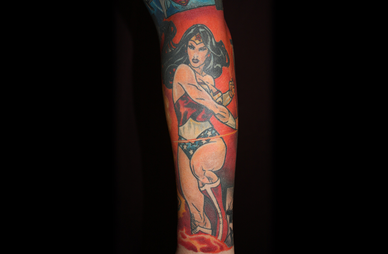 Unterarmtattoo Wonderwoman von DC-Comics