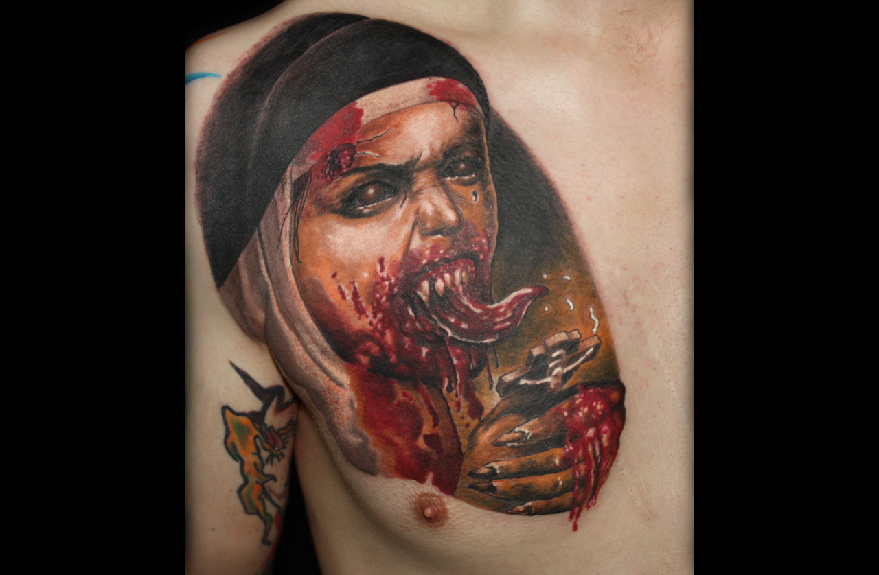 Besessene Nonne - Frontpiece colour