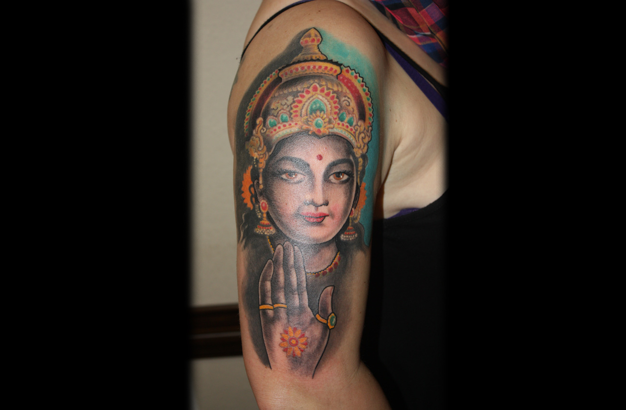 Die indische Göttin Shiva im asiatischen Stil.