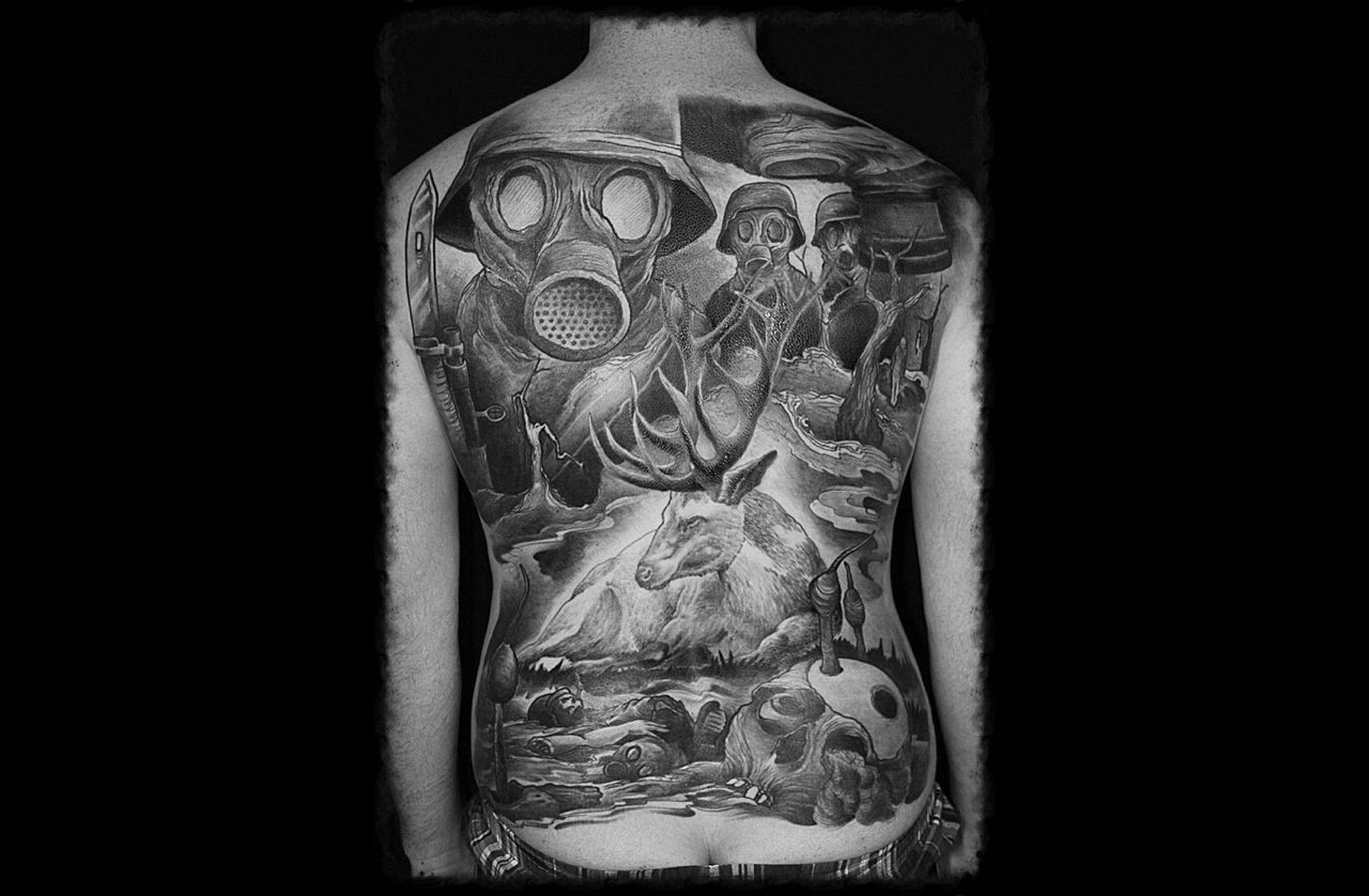 Backpiece Hirsch in Apokalypse